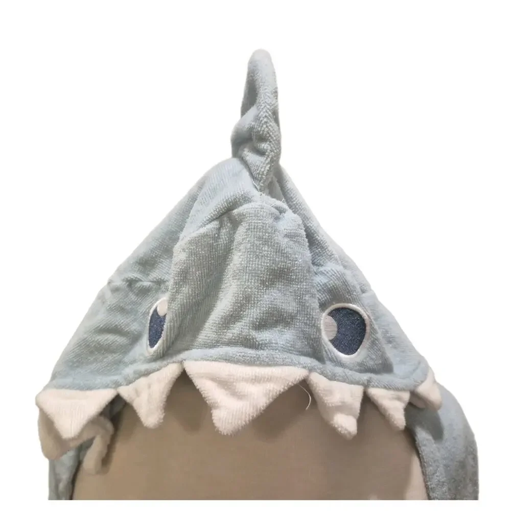 Green Hooded Shark Bath Towel 100% Cotton 46x23